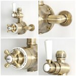 Brushed Gold Traditional Shower